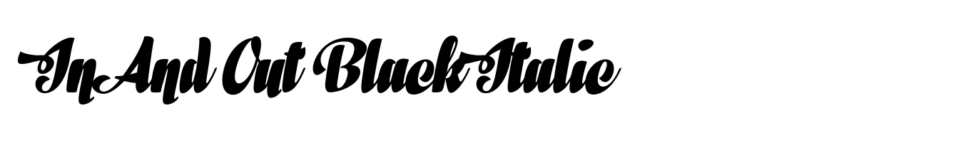 In And Out Black Italic